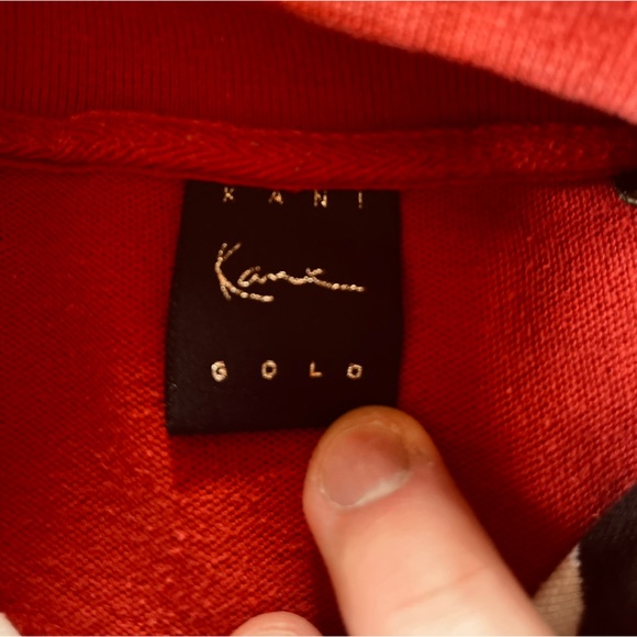 *VINTAGE* Karl Kani Gold Men’s Polo 90s (Red/Black) | Excellent Condition / 🚭 - Picture 4 of 5